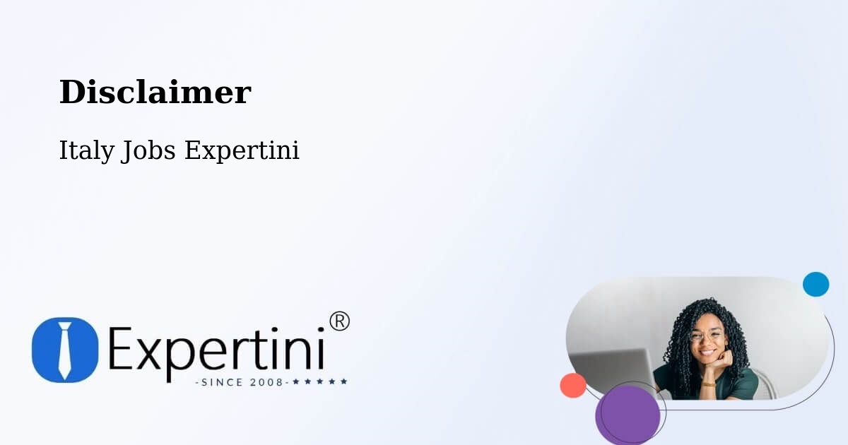 Disclaimer – Druento - Italy Jobs Expertini